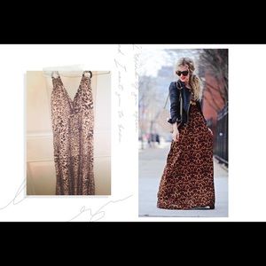 ° cheetah print halter maxi dress